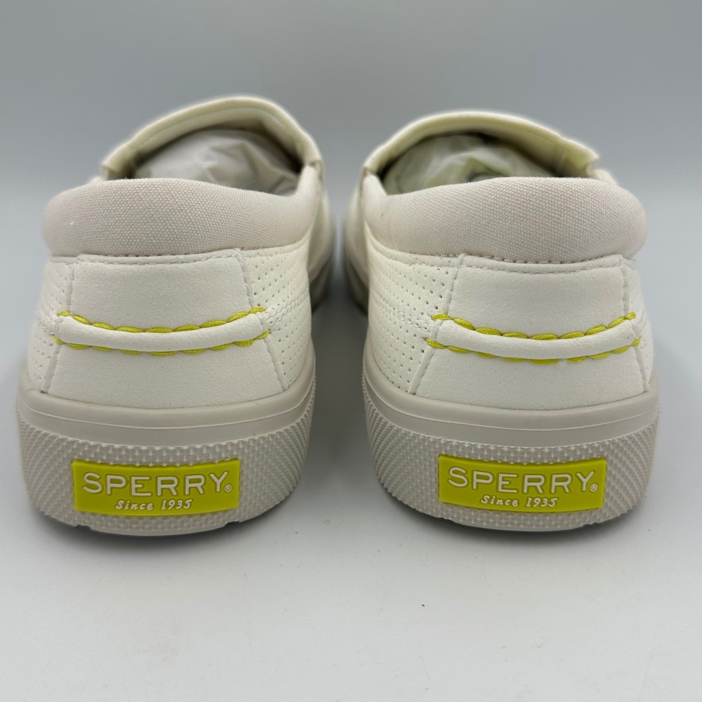 Sperry Halyard PlushStep Slip On Sneaker Shoes Mens 10M White Coastal Preppy NIB - Picture 7 of 14